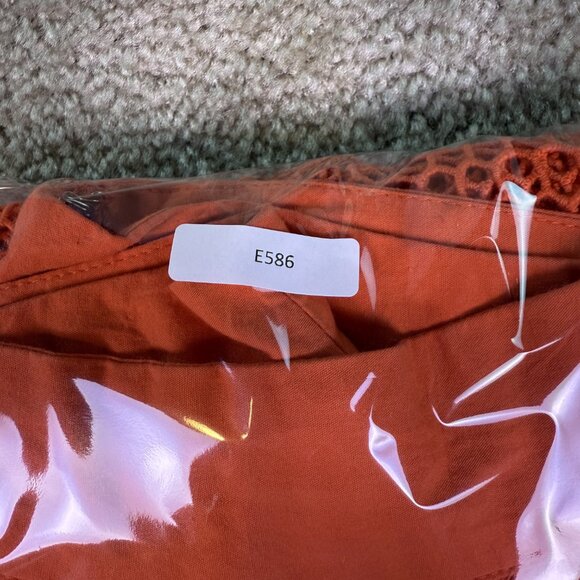 ASOS Women's Red Peasant Skirt Size 12 Crochet Side Zip Mini Boho Summer E586 - Picture 9 of 9